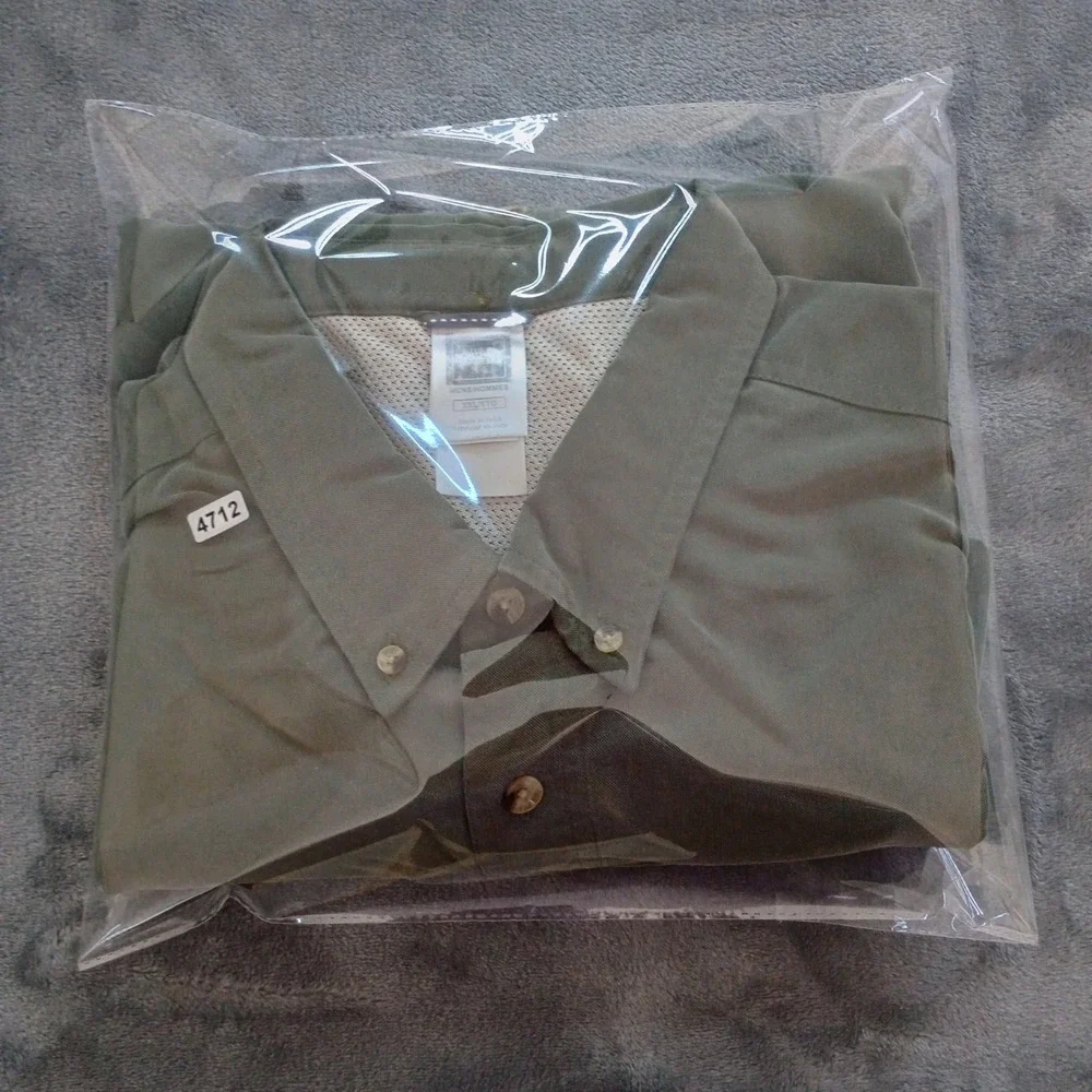 The North Face Shirt‎ Mens XXL Green Long Sleeve Button Down Zip Pocket A412